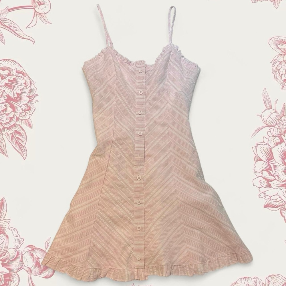 Forever 21 Light Pink Button-Front Mini Dress